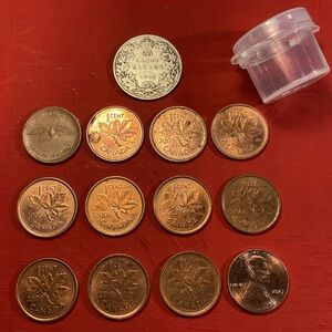 ⚫️ Antique 1919 Silver Canadian Quarter & Free Bonus Coins - Highly Collectible